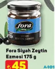 FORA SİYAH ZEYTİN EZMESİ 175 G